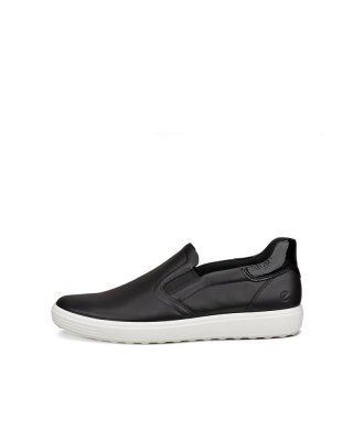ECCO Soft 7 Damen Ledersneaker - Schwarz