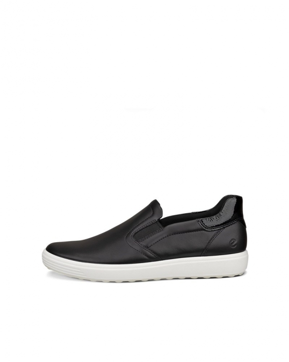 ECCO Soft 7 Damen Ledersneaker - Schwarz