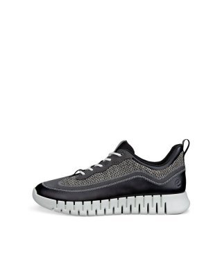 ECCO GRUUV Herren Ledersneaker - Schwarz