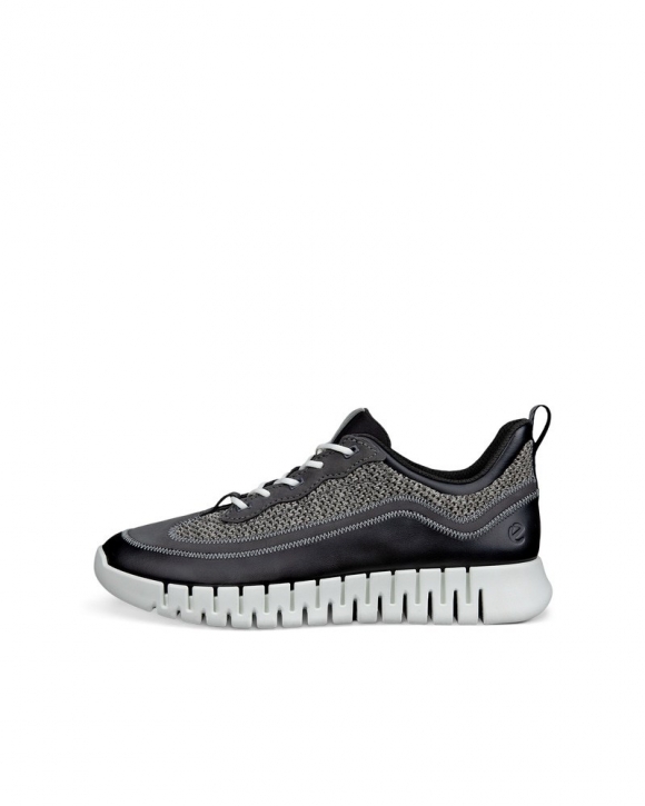 ECCO GRUUV Herren Ledersneaker - Schwarz