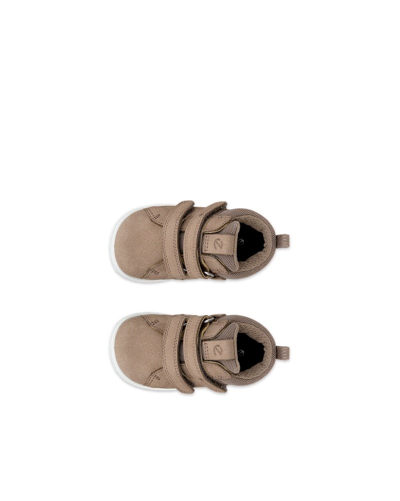 ECCO SP.1 Lite Kinder Gore-Tex Nubukneaker mit Klettverschluss - Braun