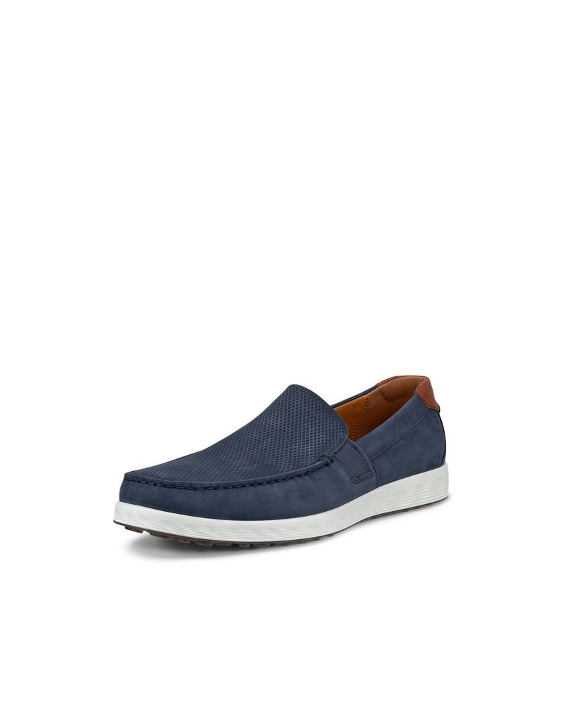 ECCO S LITE MOC Herren Mokassins aus Nubukleder - Blau