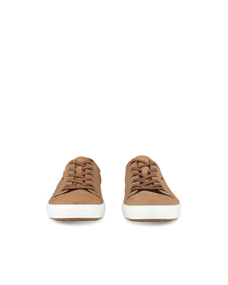 ECCO Soft 7 Herren Sneaker aus Nubukleder - Braun