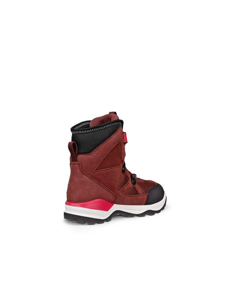 ECCO Snow Mountain Kinder Winterstiefel aus Nubukleder mit Gore-Tex - Rot