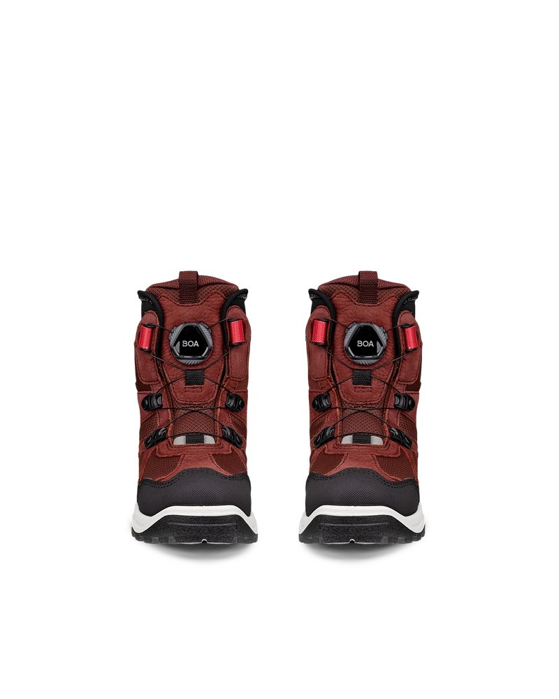 ECCO Snow Mountain Kinder Winterstiefel aus Nubukleder mit Gore-Tex - Rot