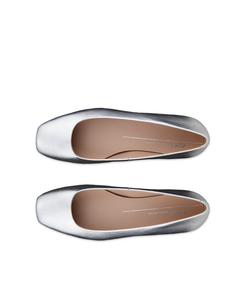 ECCO Margot Damen Lederballerina - Metallic