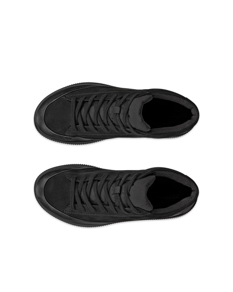 ECCO SOFT ZERO Damen Wasserdichte Halbhoher Stiefel aus Nubukleder - Schwarz