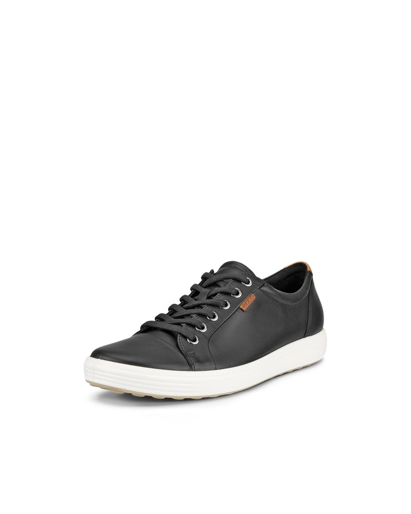 ECCO Soft 7 Damen Ledersneaker - Schwarz