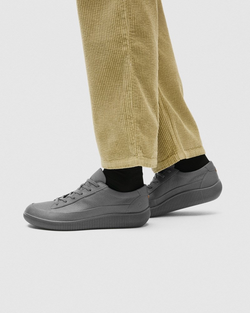 ECCO SOFT ZERO Herren Sneaker aus Nubukleder - Grau