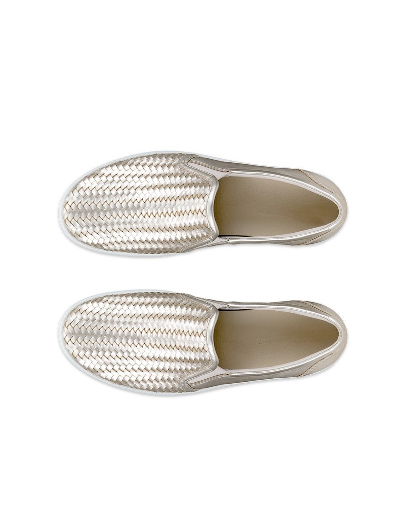 ECCO SOFT 7 Damen Slip-On-Sneaker aus Leder - Gold