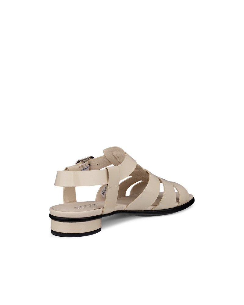 ECCO Sculpted Alba 25 Damen Ledersandale mit Absatz - Beige