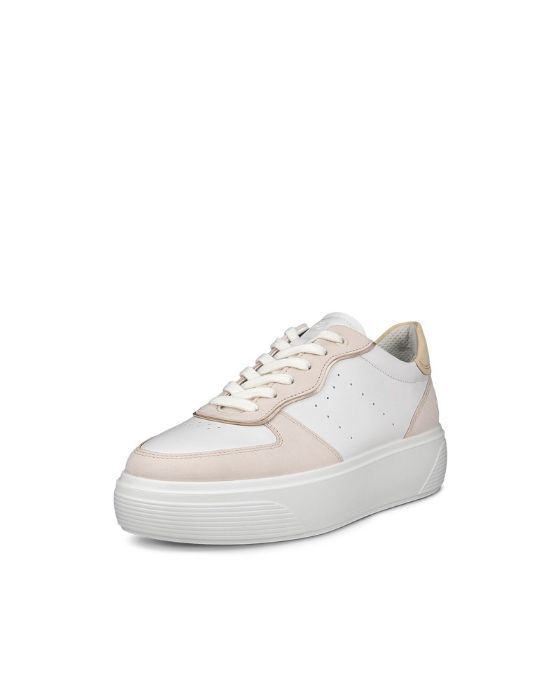 ECCO Street Platform Damen Ledersneaker - Weiß