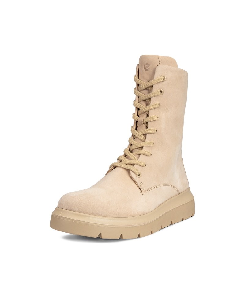 ECCO Nouvelle Damen Schnürstiefel aus Leder - Beige