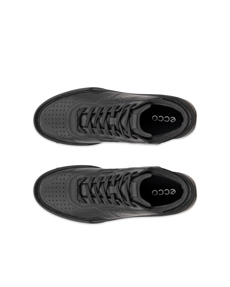 ECCO STREET COURT Damen High Top-Ledersneaker - Schwarz