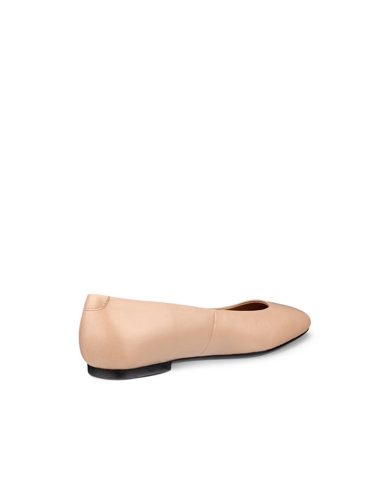 ECCO Margot Damen Lederballerina - Beige