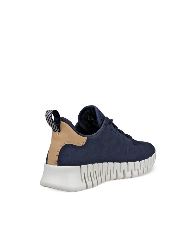 ECCO GRUUV Damen Sneaker aus Nubukleder - Blau