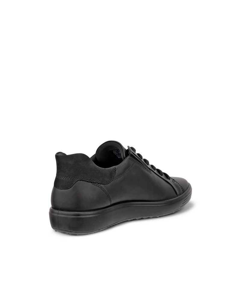 ECCO SOFT 7 Damen Ledersneaker - Schwarz