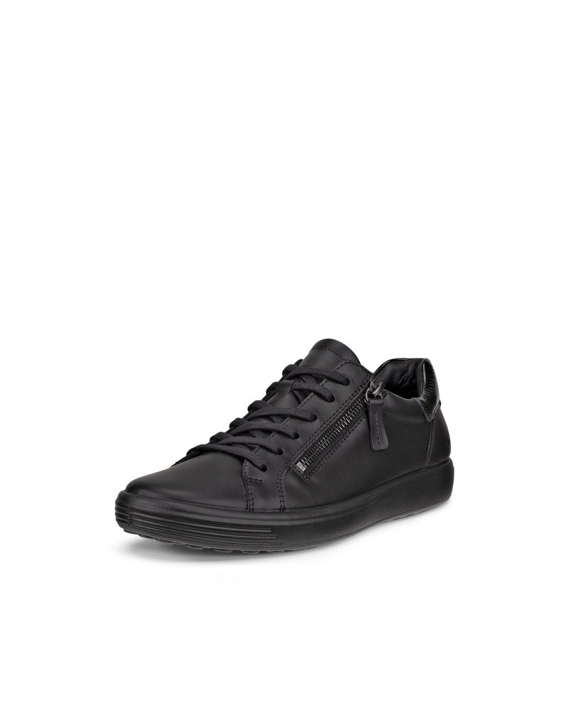 ECCO SOFT 7 Damen Ledersneaker - Schwarz