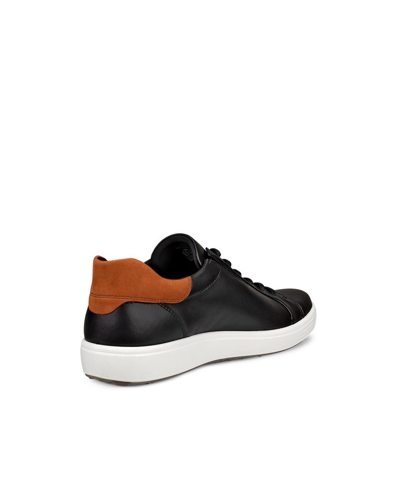 ECCO Soft 7 Herren Ledersneaker - Schwarz