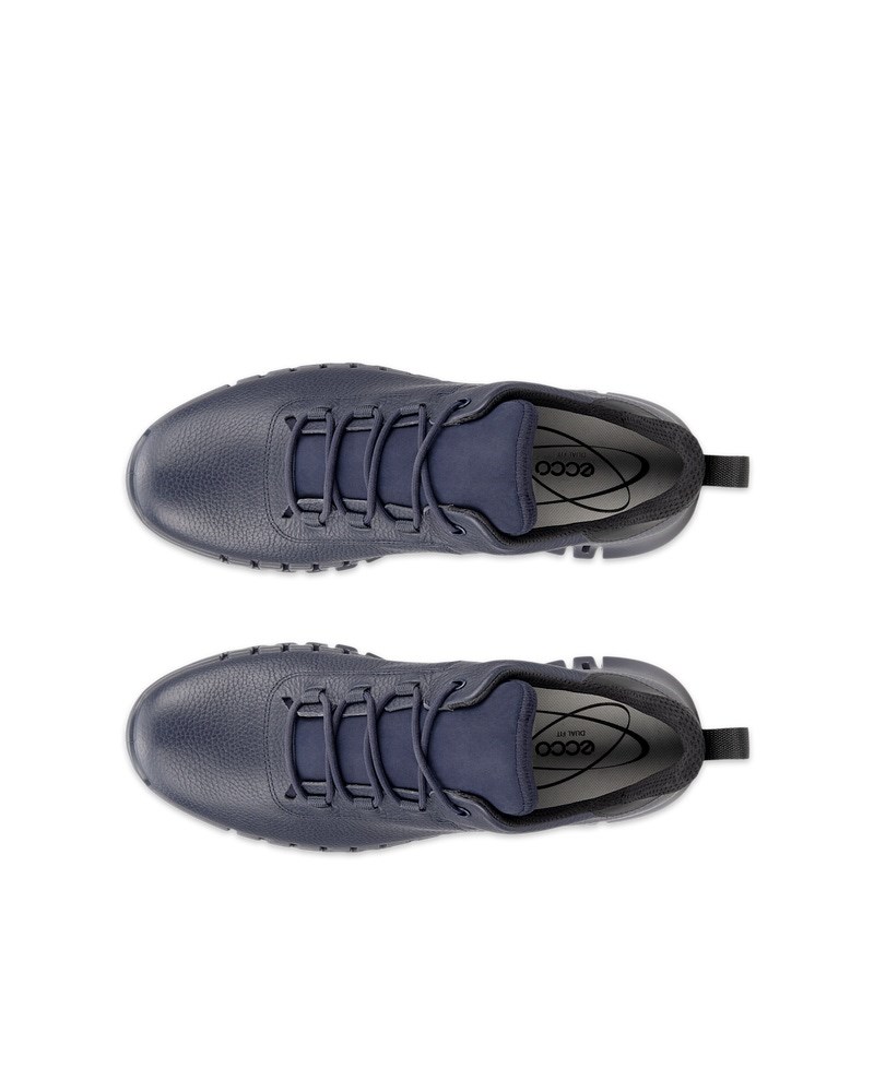 ECCO Gruuv Herren Ledersneaker mit Gore-Tex - Blau