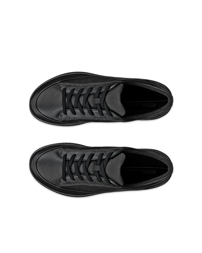 ECCO SOFT ZERO Herren Sneaker aus Nubukleder - Schwarz