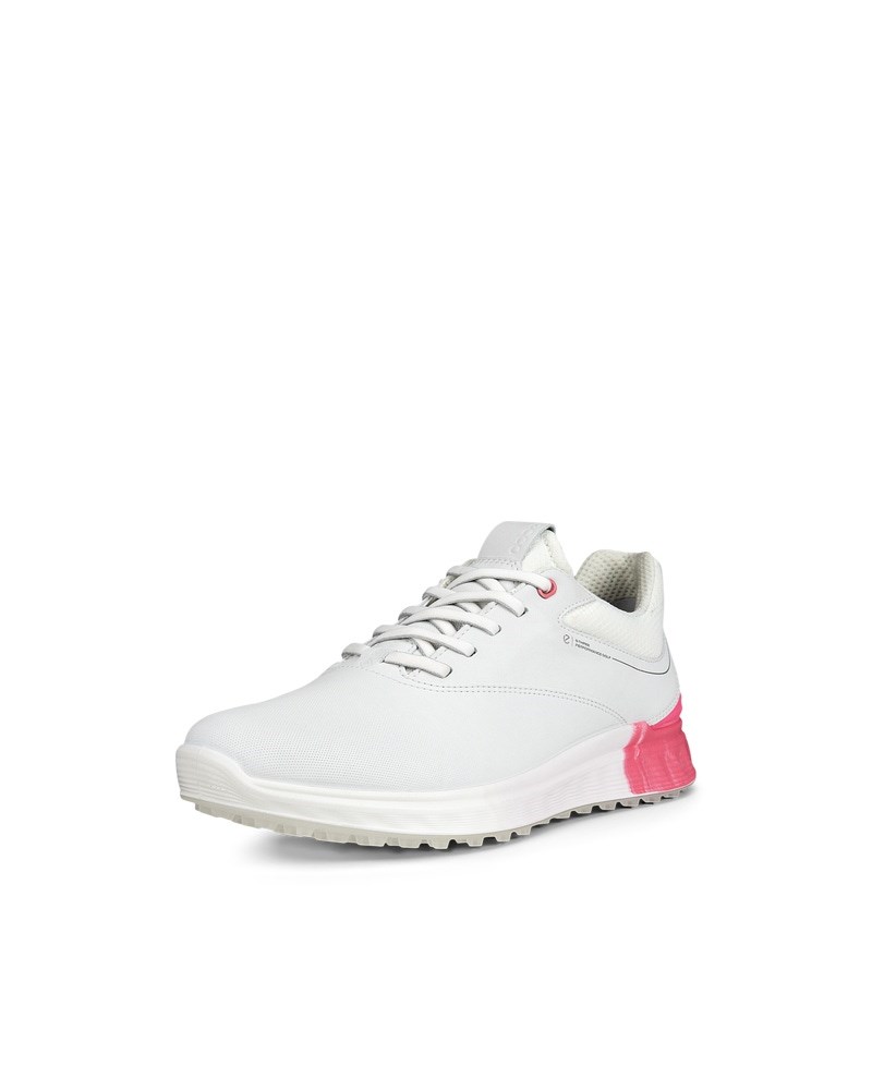 ECCO GOLF S-THREE Damen Golfschuh aus Leder mit Gore-Tex - Weiß