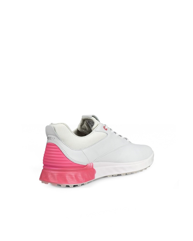 ECCO GOLF S-THREE Damen Golfschuh aus Leder mit Gore-Tex - Weiß