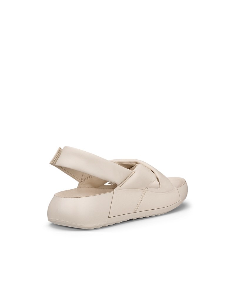 ECCO Cozmo PF Damen Ledersandale - Beige