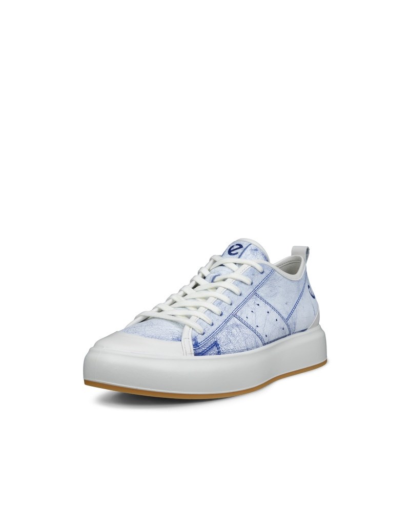 ECCO Street Ace Herren Ledersneaker - Blau