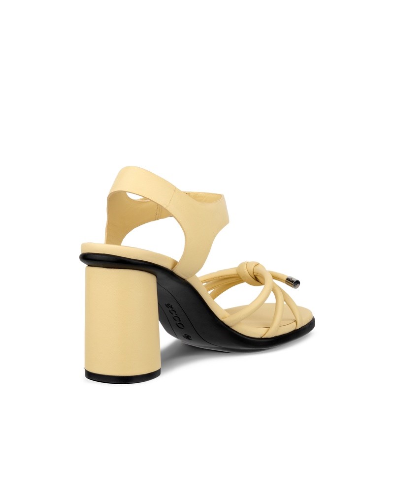 ECCO Sculpted Alba 65 Damen Ledersandale mit Absatz - Gelb