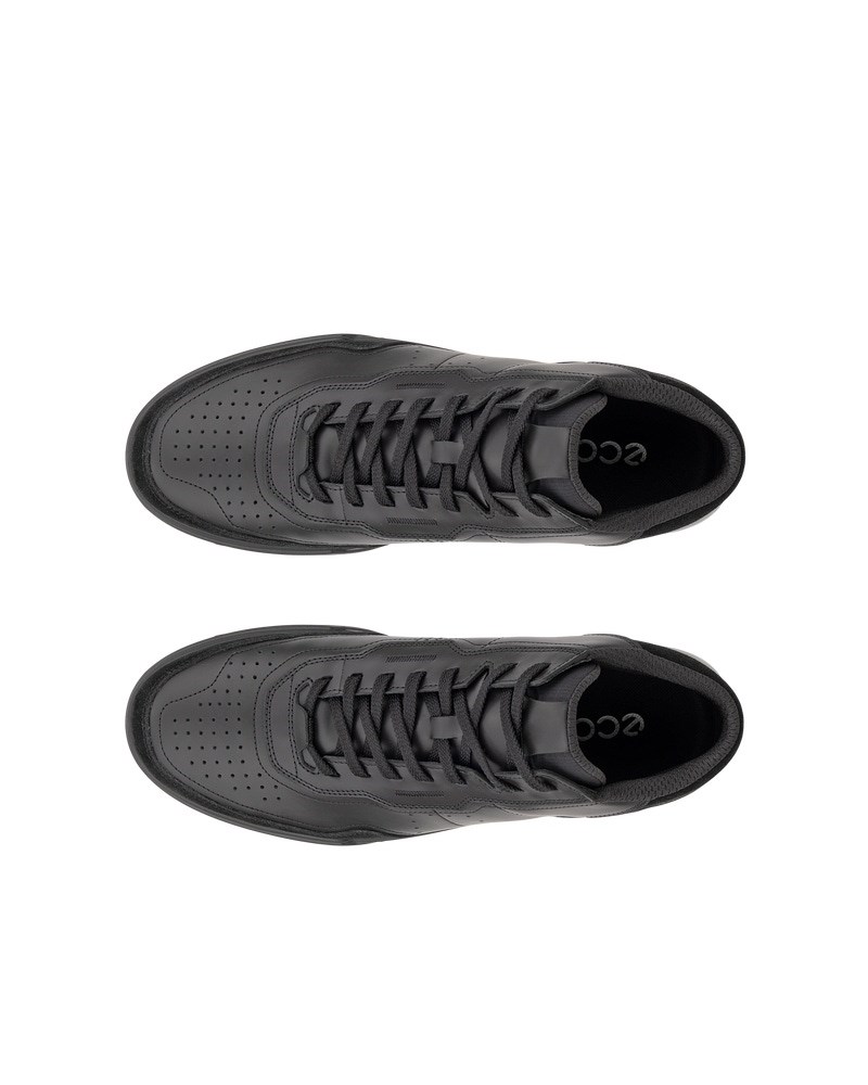 ECCO STREET COURT Herren High Top-Ledersneaker - Schwarz