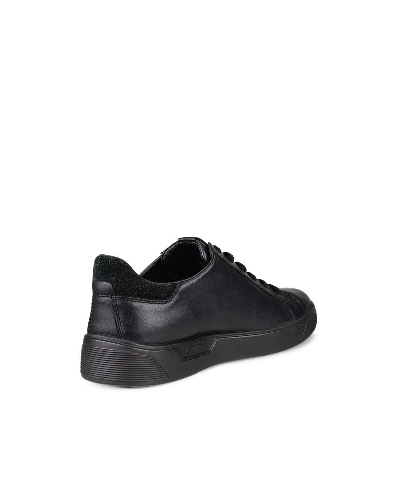 ECCO Street Tray Herren Ledersneaker mit Gore-Tex - Schwarz