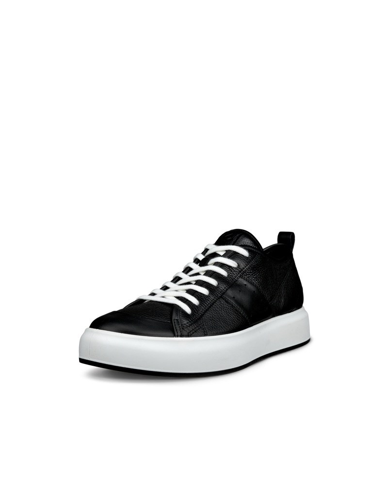 ECCO Street Ace Herren Ledersneaker - Schwarz