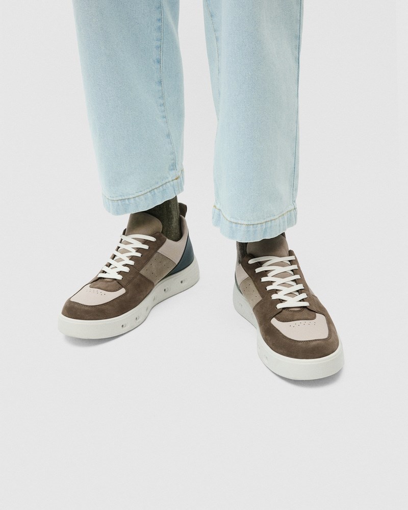 ECCO STREET 720 Herren Ledersneaker mit Gore-Tex - Grün