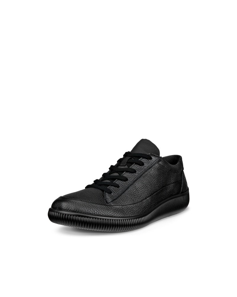 ECCO SOFT ZERO Herren Sneaker aus Nubukleder - Schwarz