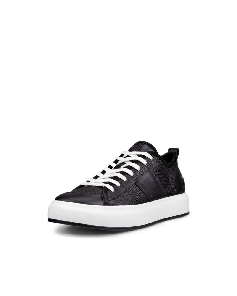 ECCO Street Ace Damen Ledersneaker - Schwarz