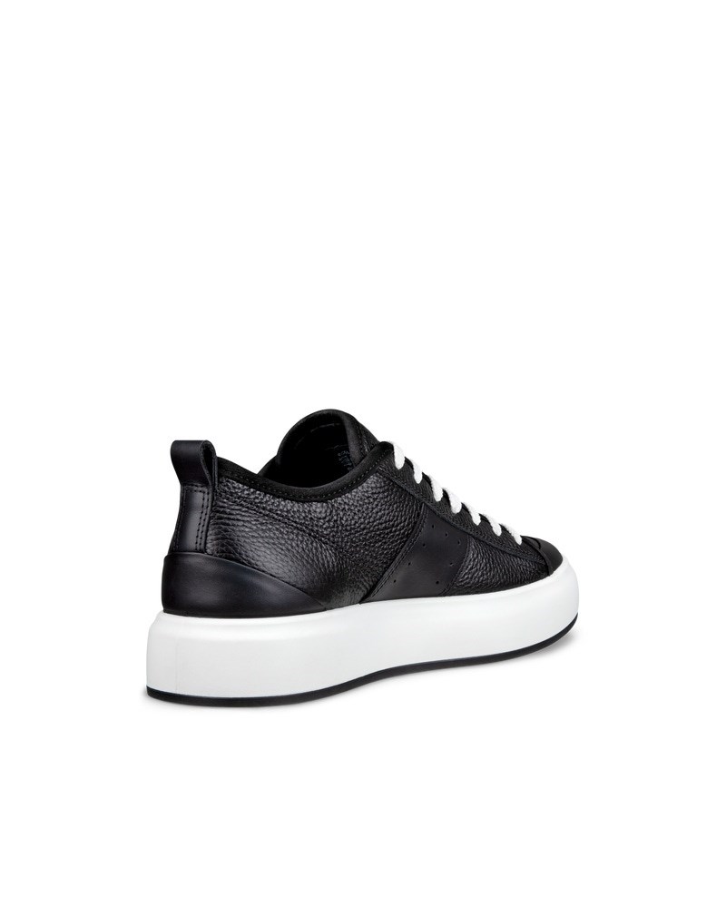ECCO Street Ace Damen Ledersneaker - Schwarz