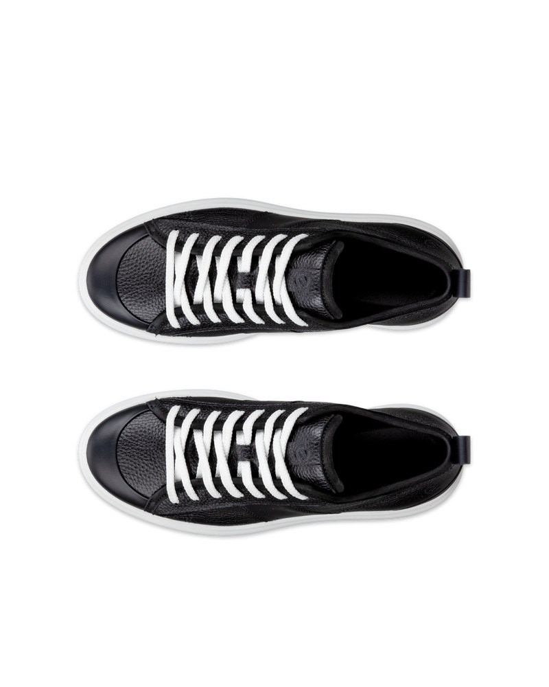 ECCO Street Ace Damen Ledersneaker - Schwarz