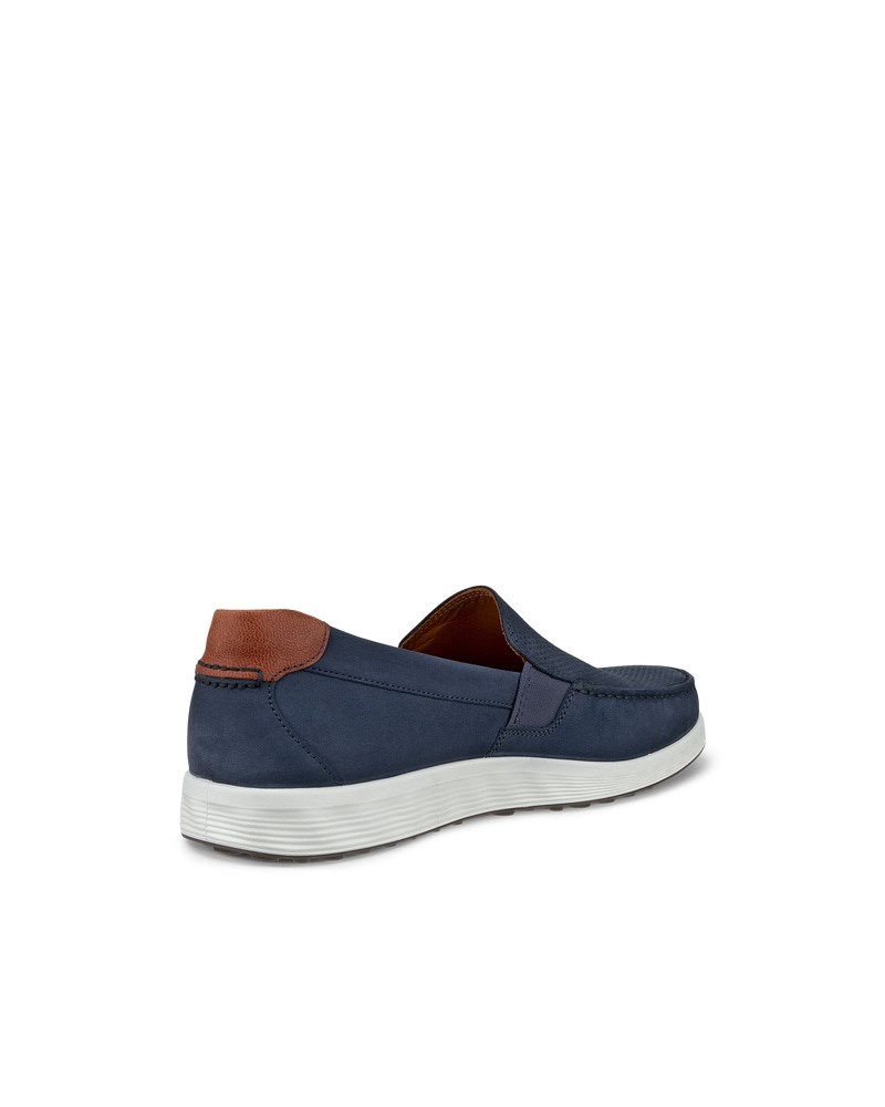 ECCO S LITE MOC Herren Mokassins aus Nubukleder - Blau