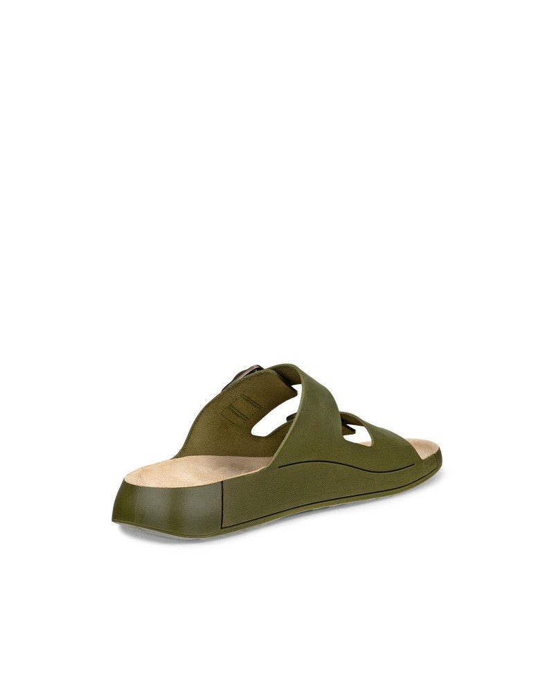 ECCO Cozmo Herren Nubuksandale mit zwei Riemen - Grün