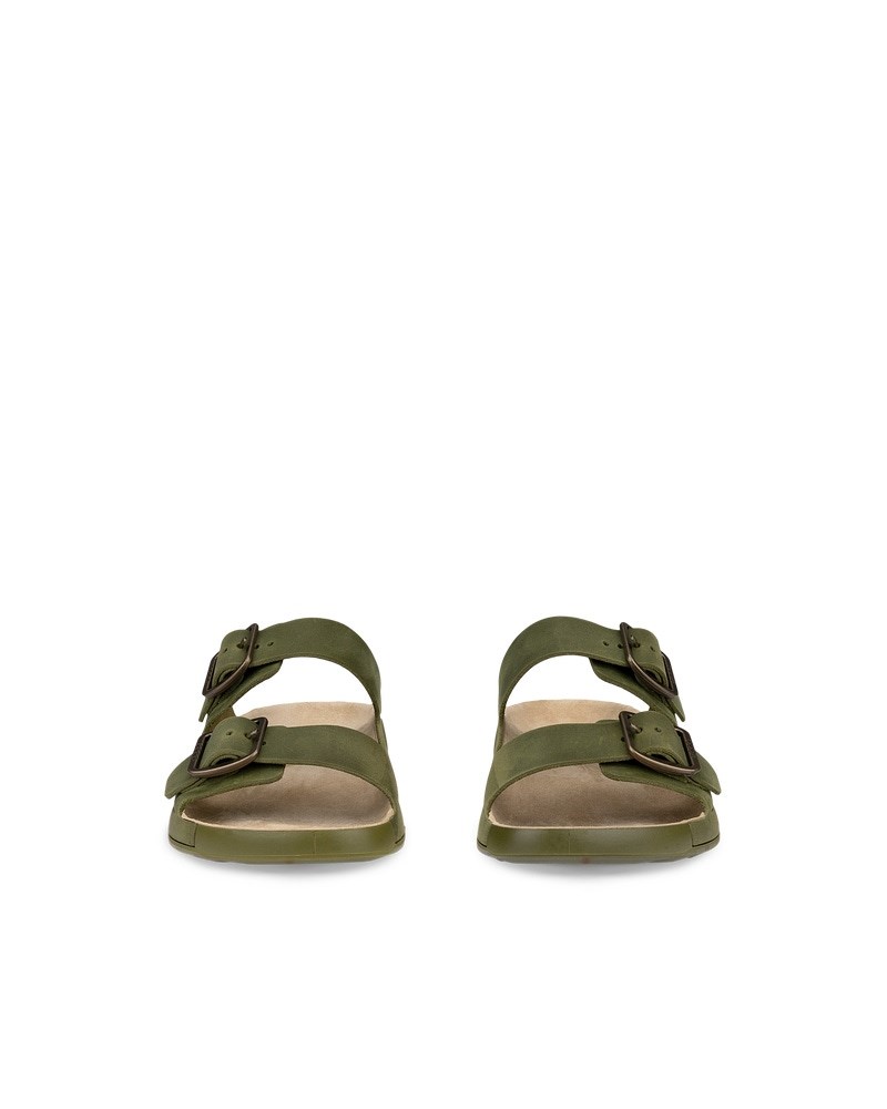 ECCO Cozmo Herren Nubuksandale mit zwei Riemen - Grün