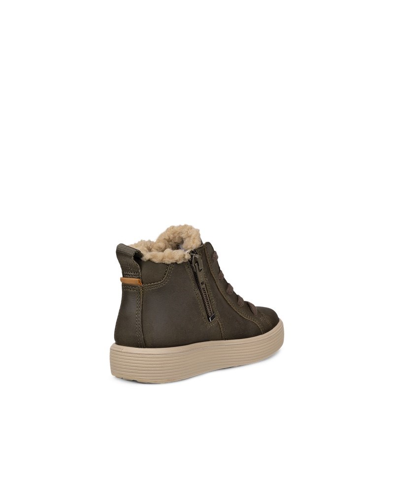 ECCO SOFT 60 Kinder Wasserdichte Ankle Boot aus Nubukleder - Grün