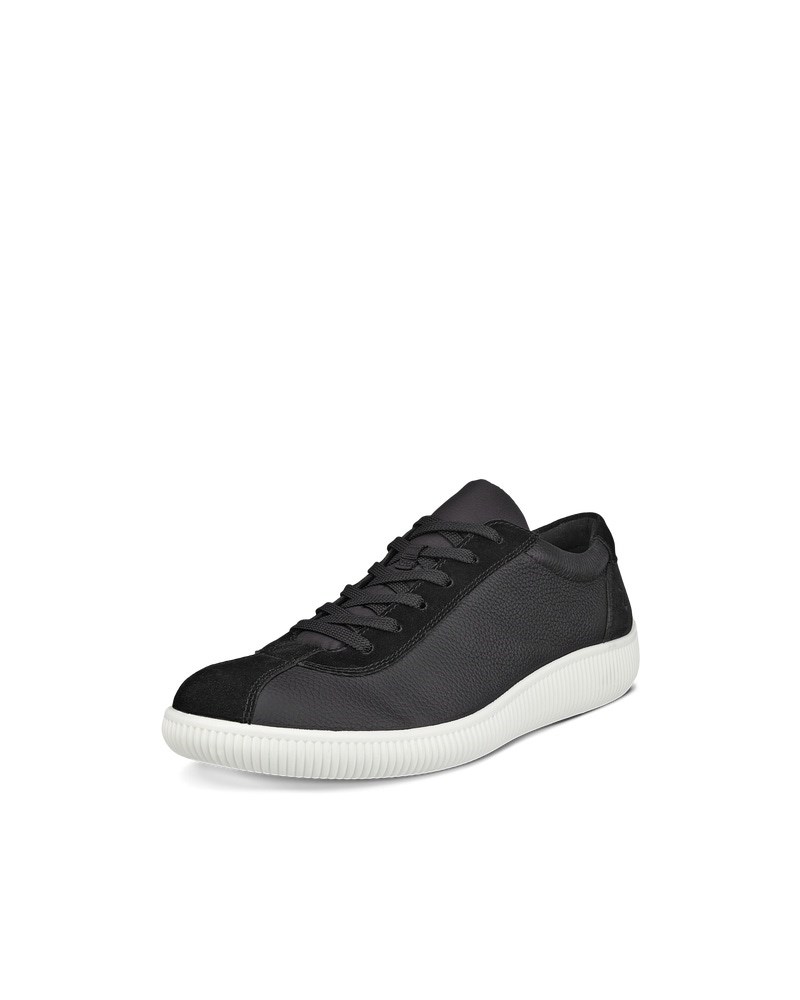ECCO Soft Zero Herren Ledersneaker - Schwarz
