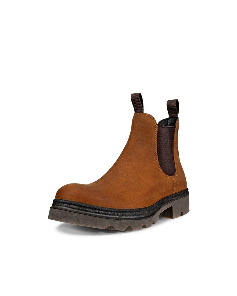 ECCO Grainer Herren Chelsea Boot aus Nubukleder - Braun