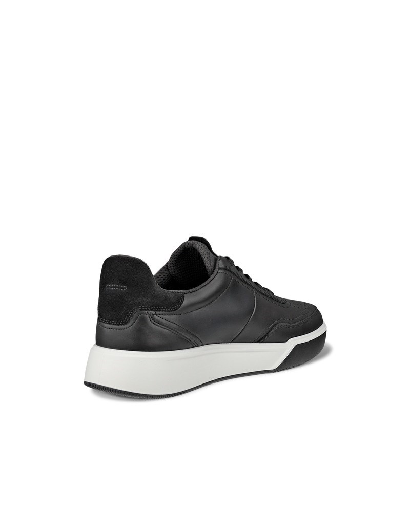 ECCO STREET COURT Herren Ledersneaker - Schwarz