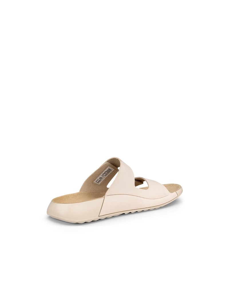 ECCO Cozmo Damen Nubuksandale mit zwei Riemen - Beige