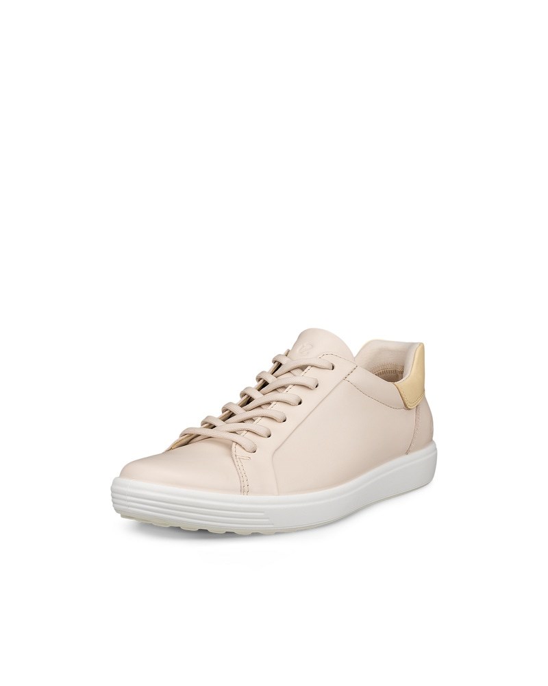 ECCO Soft 7 Damen Ledersneaker - Beige