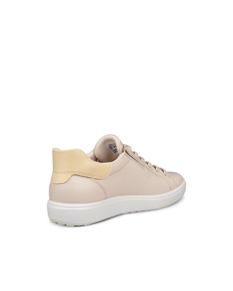 ECCO Soft 7 Damen Ledersneaker - Beige
