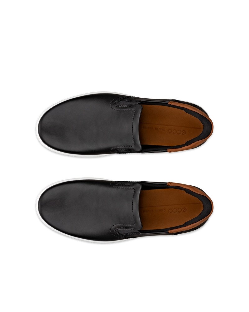 ECCO Soft 7 Herren Ledersneaker - Schwarz