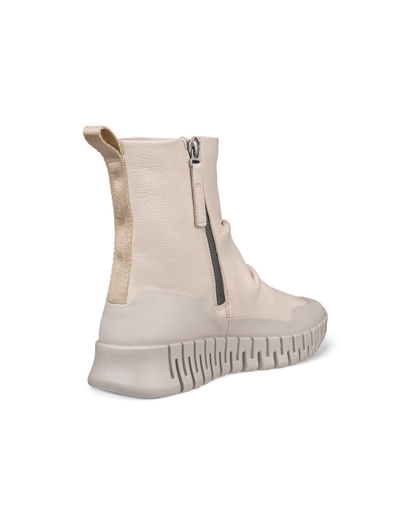 ECCO Gruuv Damen Halbhoher Stiefel aus Leder - Beige